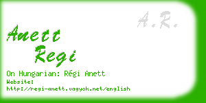 anett regi business card